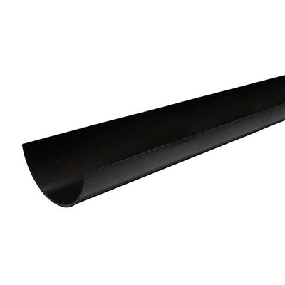 HALF ROUND GUTTERING 4 METRE LENGTHS BLACK -Min QTY 6-