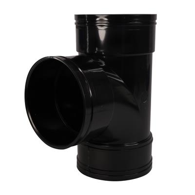 SOIL 110MM TRIPLE SOCKET 90 DEGREE TEE BLACK