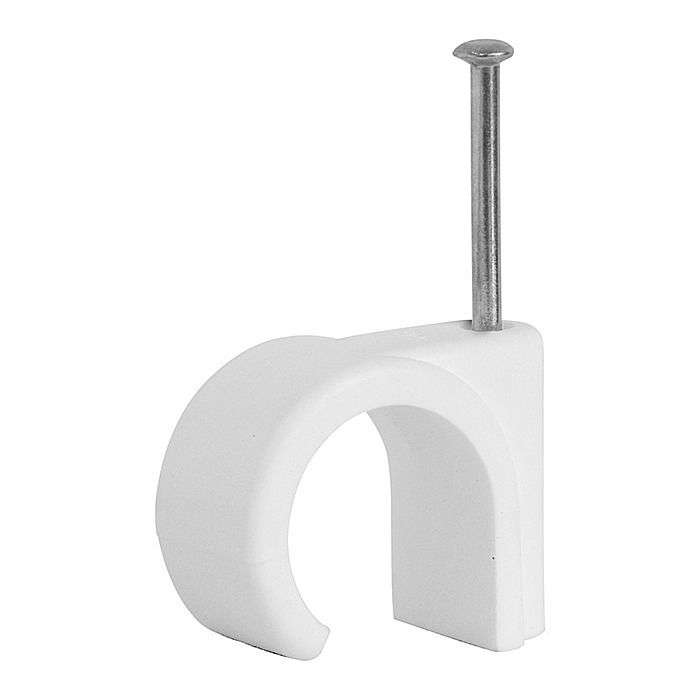 6mm ROUND Clips (100) WHITE, 12 BAGS PER CARD, PRICE IS PER CARD