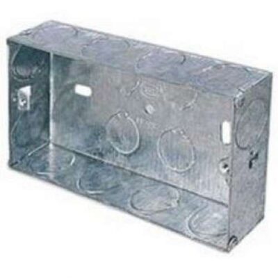 APPLEBY 2G 47mm Galvanised Metal Back Box (SB628)