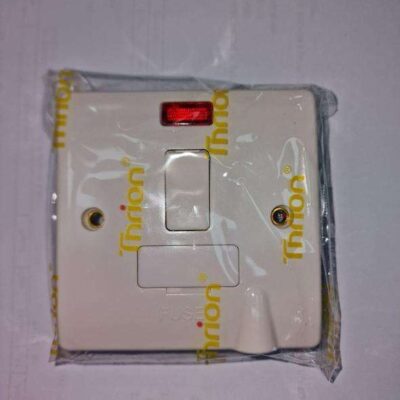 Slimline White 13A Switched Spur Fused Connection Unit c/w Neon