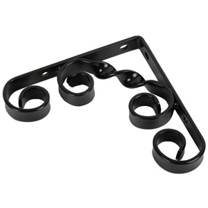 ORNAMENTAL SCROLL BRACKET BLACK (0115-2) 4"x 4"