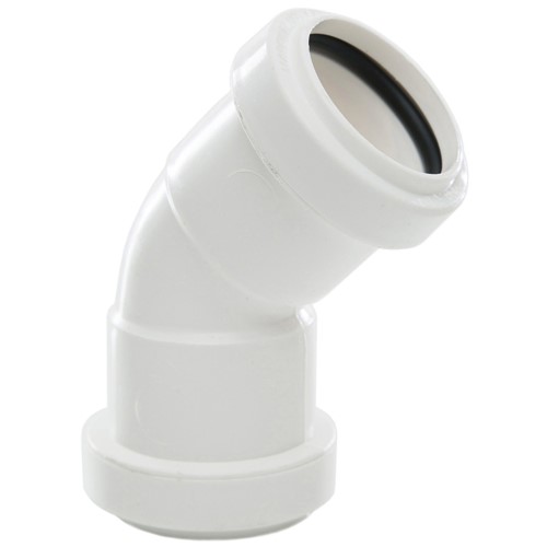 WP17W - 32mm 45Dg P/F Waste Obt.Bend Wh (10)