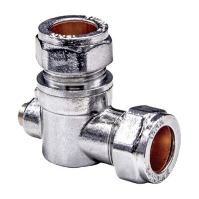 KPANGISO15 - KeyPlumb - Angled Isolation Valve - Chrome - 15mm