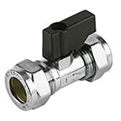 9002 - Lever Isolation Valve - Chrome Plated - 15mm