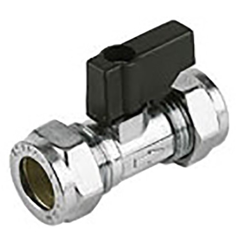 9002 - Lever Isolation Valve - Chrome Plated - 15mm
