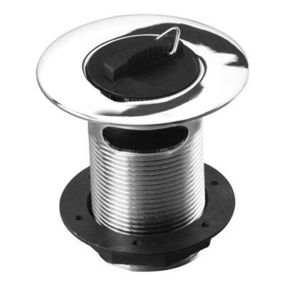 WSS25CP - Sink Waste with Black Plug - 1.1/2" - Slotted - Chrome