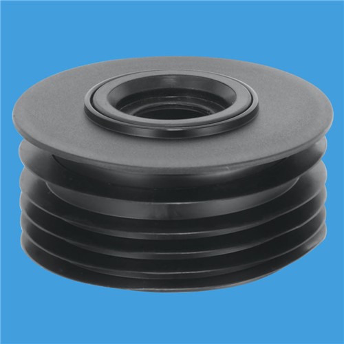 DC2-BL Mca Drain Connector 4" x 1.25" & 1.5" Reducer Black
