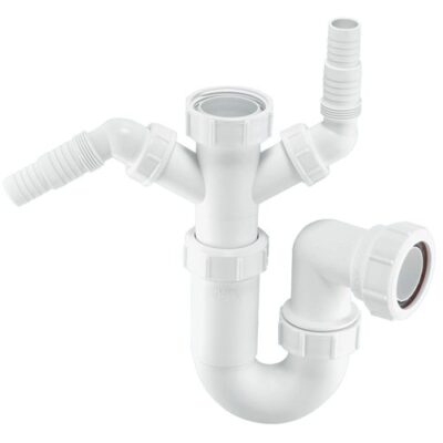WM11 McAlpine 1.5" Washing Machine Trap with 2 Inlet Connections