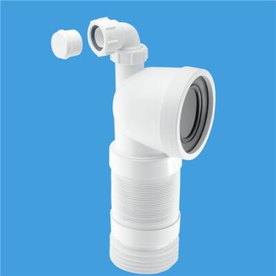 WC- CON8FV McAlpine Flexible 90deg Bent Pan Connector with 1.25" Boss