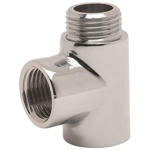 TPC - Dual Fuel Towel Rail Tee Piece - Chrome