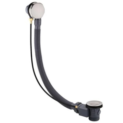 AQS126 - KeyPlumb - Bath Cable Pop-Up Waste with Overflow - Chrome