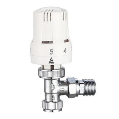 KPTRV15 - KeyPlumb - Angled Thermostatic Radiator Valve - 15mm x 1/2"