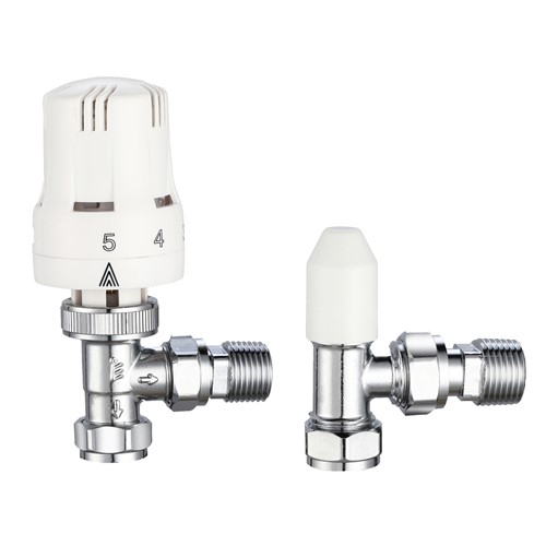 KPTRVLS15 - KeyPlumb - Angled TRV & Lockshield - 15mm x 1/2"