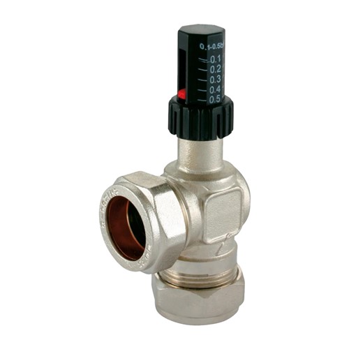 ABV22 - Angled Auto Bypass Valve - Chrome Plated - 22mm