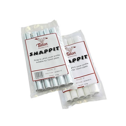 ACSNW/10 - Talon - Snappit Pipe Covers - 15 x 200mm - White - 10 Pack