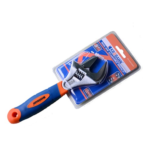KB-AWWJ0008 - Krobahn - Reversible Wide Jaw Adjustable Wrench - 8"