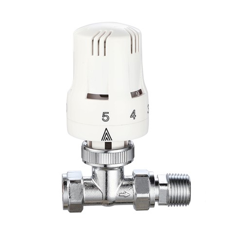 KPTRVS15 - Keyplumb 15mm x 1/2" Straight Thermo Radiator Valve
