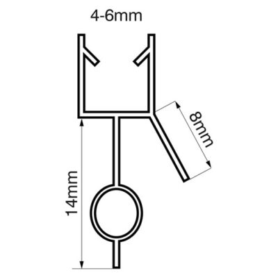 KPSS1 - Keyplumb Shower Seal 4-6mm x 900mm (14mm)