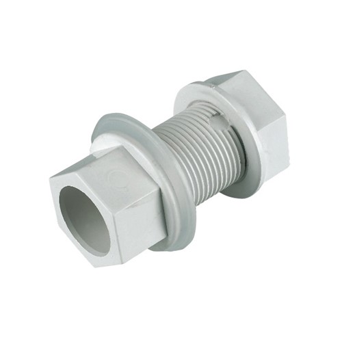 OS14W - FloPlast - Straight Tank Connector - White - 21.5mm