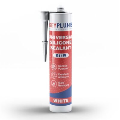 K11W - KeyPlumb - Universal Silicone Sealant - White - 280ml