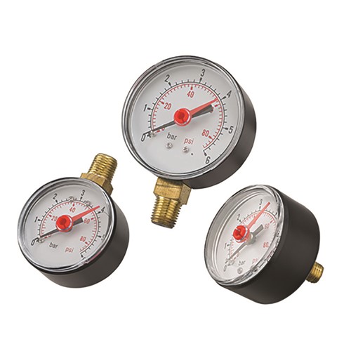 GAGE250004 - RWC - Pressure Gauge - 50mm Dial - 0-10 Bar - 1/4" MBSP