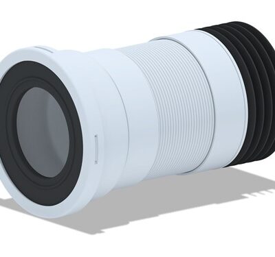 K718RKPEU - KeyPlumb - Straight Flexible WC Pan Connector - 280-550mm