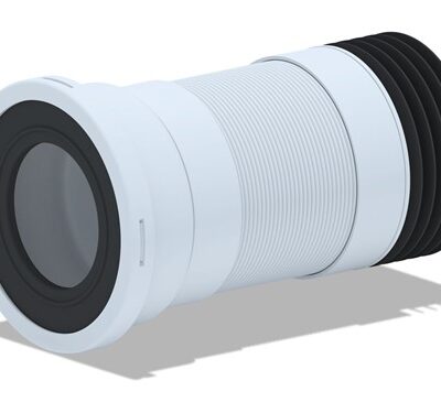 K728RKPEU - KeyPlumb - Straight Flexible WC Pan Connector - 340-870mm