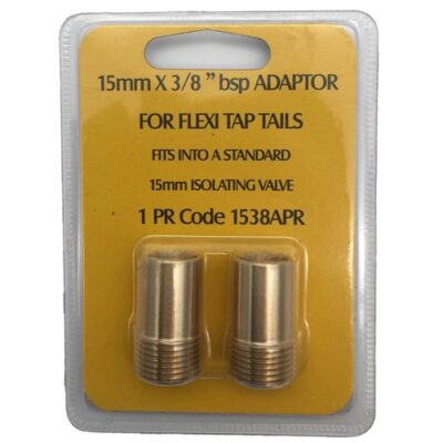 1538APR - Monobloc Tap Connector Adaptor - 15mm x 3/8" - 1 pair