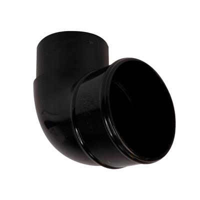 ROUND DOWNPIPE BEND BLACK