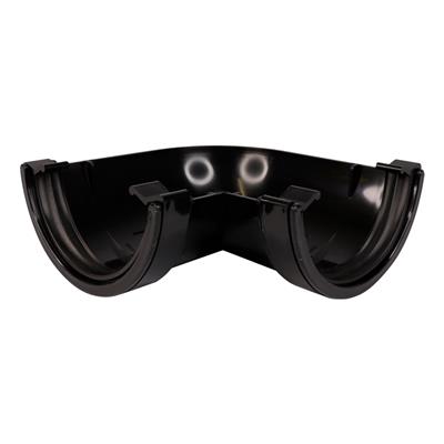 HALF ROUND GUTTERING 90 DEGREE ANGLE BLACK