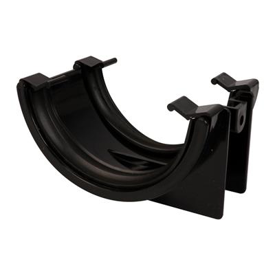 HALF ROUND GUTTERING UNION BRACKET BLACK