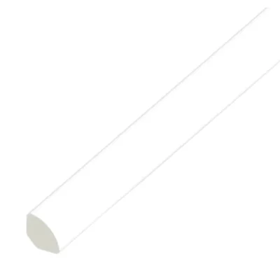 Eurocell uPVC Quadrant Trim - White, 5m x 13mm