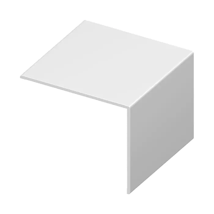 Eurocell uPVC Rigid Angle Trim - White, 5m x 100mm x 80mm
